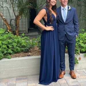 Lulu Heavenly Hues navy maxi dress SZ: L